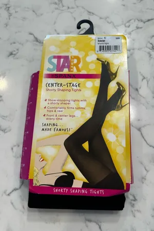 NWT Spanx Star Power Black Shorty Shaping‎ Tights Size C thumbnail 1