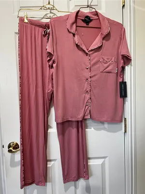 Rebecca Minkoff 2 Piece Sleepwear Set Pajama Modal Super Soft Size Small Pink thumbnail 3