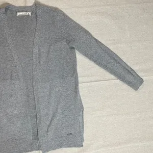 Abercrombie & Fitch | Gray Open Front Longline Cardigan | Medium thumbnail 3