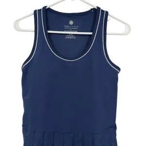 Yogalicious Swing Dress Womens S Navy Blue Nudetech Pleated Tennis Preppy thumbnail 2