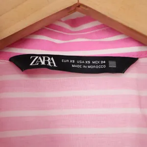 Zara Button Down Women's XS Pink Striped Long Sleeve Excellent thumbnail 3
