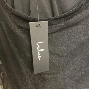 Lulus Black Mesh Long Sleeve Bodysuit Sheer Top Size XL NWT thumbnail 4