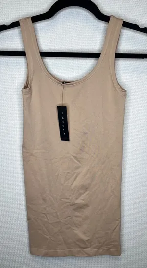 Theory Len Nude Pipeline Scoop Neck Tank Top Seamless Camisole 8105555R P/S NEW thumbnail 1