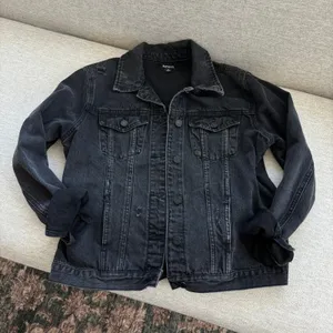 Buffalo David Bitton Denim Jacket M Distressed Black Wash Grunge Streetwear Edgy thumbnail 11