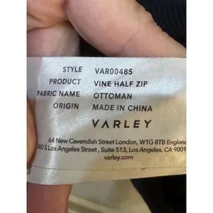 Varley Women's Small Vine Half Zip Black Ottoman Sweatshirt Ribbed Oversized thumbnail 6
