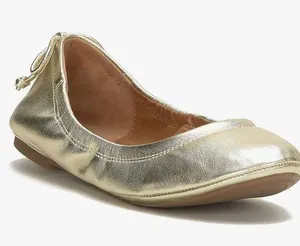 Lucky Brand Womens Emmolise Bow Slip On Ballet Flats gold in color size 5.5 NEW thumbnail 1