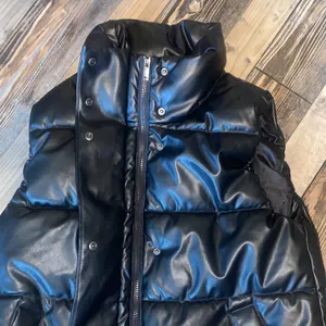 GAP Sleek Black Faux Leather Puffer Vest thumbnail 6