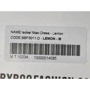 NWT Babyboo Isobel Lemon Yellow Satin Lace Up Back High Slit Maxi Dress Size M thumbnail 15