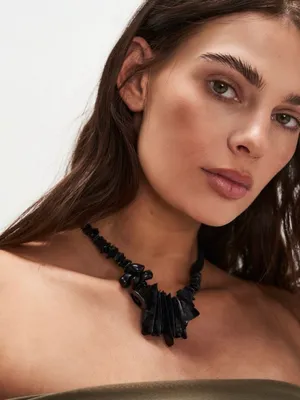 Free People Women's Black Kalua Shell Necklace NWT thumbnail 1