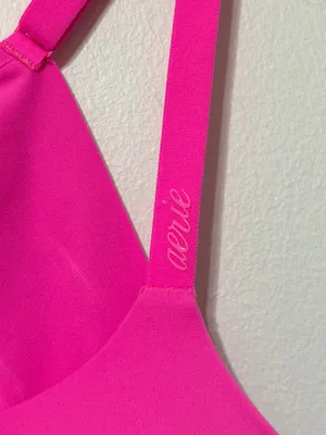 Aerie Smoothez Bra-ish Wireless Bralette Size Small HOT PINK thumbnail 4