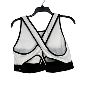 Fabletics White Black Mesh Cross Back Sports Bra BA2042012-1076-17040 Size 2X thumbnail 5