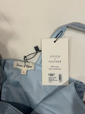 Aaron and Amber Denim Corset-Like Top thumbnail 3