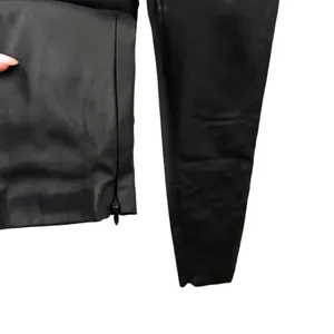 ZARA Faux Leather‎ Skinny Pant Zip Ankle Sz Medium thumbnail 2