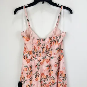 Lulus Diora Pink Orange Print Sleeveless Mini Dress Rayon Vacation Large NWT thumbnail 11