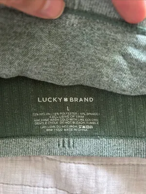 Lucky brand, sage, green ribbed sport casual comfy lounge bra L thumbnail 5