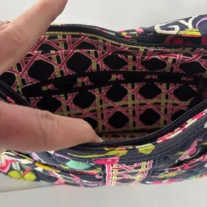 Vera Bradley Purse Shoulder Bag Retired Java Blue Cottagecore Floral Boho Whimsy thumbnail 4