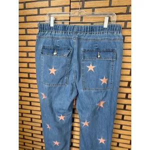 Listicle Star Print Tie Waist Jeans‎ Size Large thumbnail 6