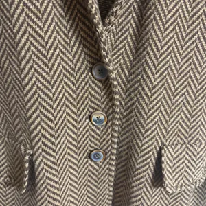 Lauren Ralph Lauren Herringbone Knit Blazer Cardigan Brown Wool Cashmere 1X thumbnail 4