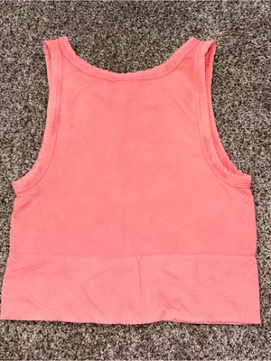 Nikibiki Coral Ribbed Crop Tank Top Womens One Size thumbnail 4