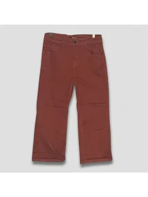 Mid-rise capri jeans culottes straight-leg terracotta cotton boho grunge Y2K 27 thumbnail 3