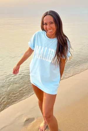 Malibu Tshirt Blue Size XL thumbnail 1