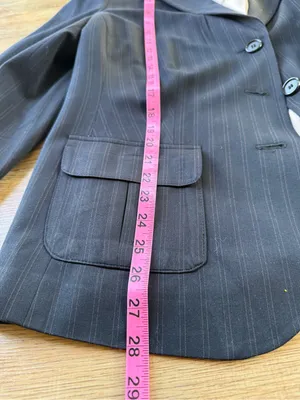 Style & Co. Navy Pinstripe Women's Blazer thumbnail 5
