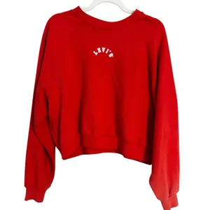Levi’s Orange Spell Out Crewneck Boxy Sweatshirt Women’s Size Medium thumbnail 4