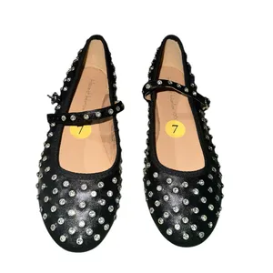 NEW House of Harlow 1960 Mary Jane Ballet Flats 7 Black Rhinestone Dazzle thumbnail 3