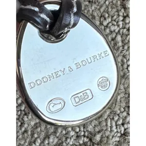 Dooney & Bourke Crossbody Handbag Logo Fabric Classic Orange‎ Dark Brown Leather thumbnail 6