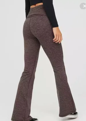 Aerie MEDIUM LONG OFFLINE By The Hugger High Waisted Foldover Flare Legging thumbnail 5