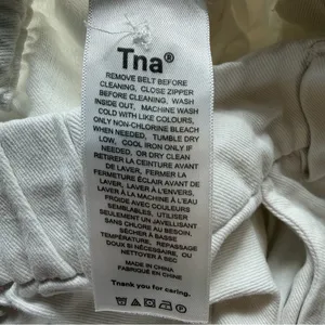 Aritzia TNA Cargo Pants XS Off White Wide Leg Utility Cotton Twill Style 97780 thumbnail 7