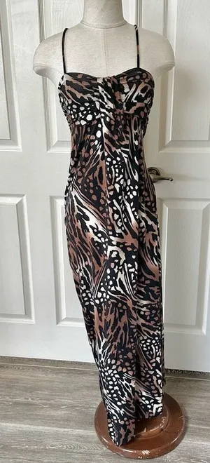 Fever leopard sleeveless maxi dress Brown Size undefined thumbnail 1