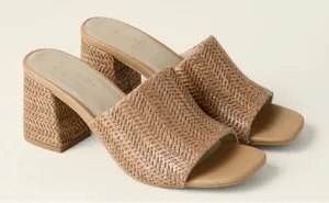 Seychelles Adapt Raffia Mules Sandal Natural Size 8.5 Beachy Coastal Neutral thumbnail 1