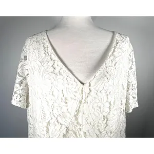Jessica London Womens Dress White‎ Lace Short Sleeve Handkerchief Hem Size 20W thumbnail 3