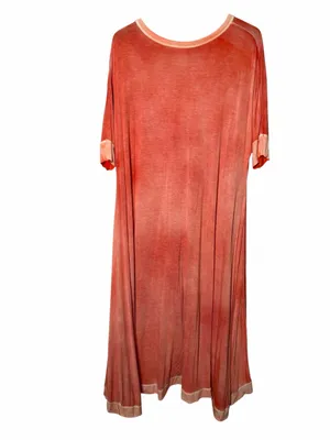 Anthropologie LILKA High Low Coral Orange Maxi Dress M/L Rayon thumbnail 4