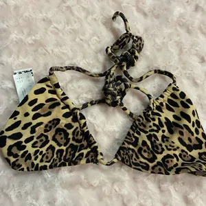 ASOS NEW WOT  Leopard Print Triangle Bikini Top thumbnail 1