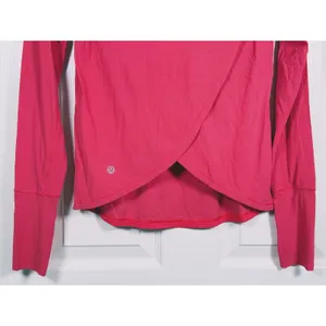 Lululemon Sunaway Runaway Long Sleeve Top Size 4 Pink Running Training Fitness thumbnail 7