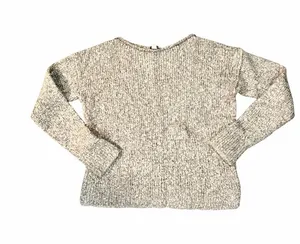 GAP DESIGNED & CRAFTED Tan & Black Marled Boucle Sweater Sz S thumbnail 1