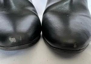 Black Faux Leather Studded Ankle Booties thumbnail 5