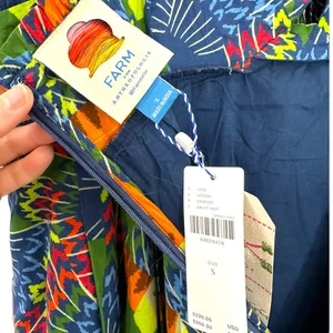 NWT Farm Rio Tropical Print Midi Dress Ruffle Bust Spaghetti Strap Size Small thumbnail 9
