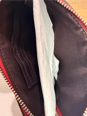 Coach Red Patent Leather Zip Wristlet thumbnail 7
