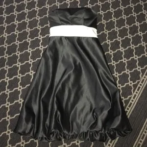 Bill Levkoff Black & White Bridesmaid Dress thumbnail 1