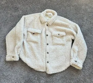 Le Lis Ivory Sherpa Button Down Boho Western Shacket thumbnail 1
