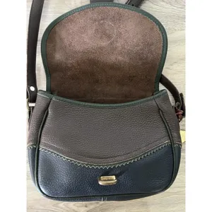 Vintage Dooney & Bourke Teton Collection All-Weather Leather saddle bag Brown thumbnail 11