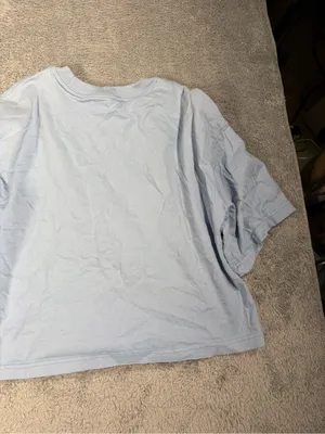The North Face Light Blue Cropped Tee shirt small thumbnail 9