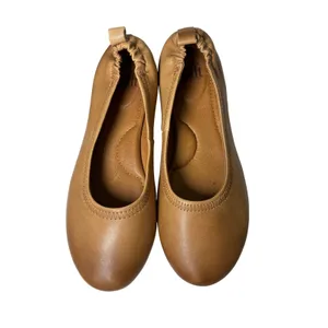 Sofft Tan Leather Ballet Flats Elastic Topline Minimalist Comfort Size 7.5 thumbnail 7