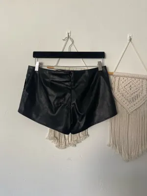 Superdown Mada Faux Leather Micro Shorts thumbnail 3