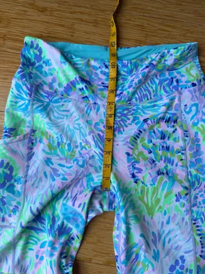 Lilly Pulitzer Luxletic Tropical Floral Crop Leggings Large Pockets thumbnail 9