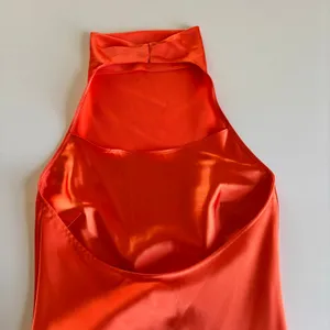 Gianni Bini Peyton Satin Mini Draped Sheath Dress Women's Size 2 Mandarin Orange thumbnail 11