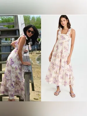 Zimmermann Rosa stripped picnic dress midi floral ruffles size OP/XS thumbnail 2